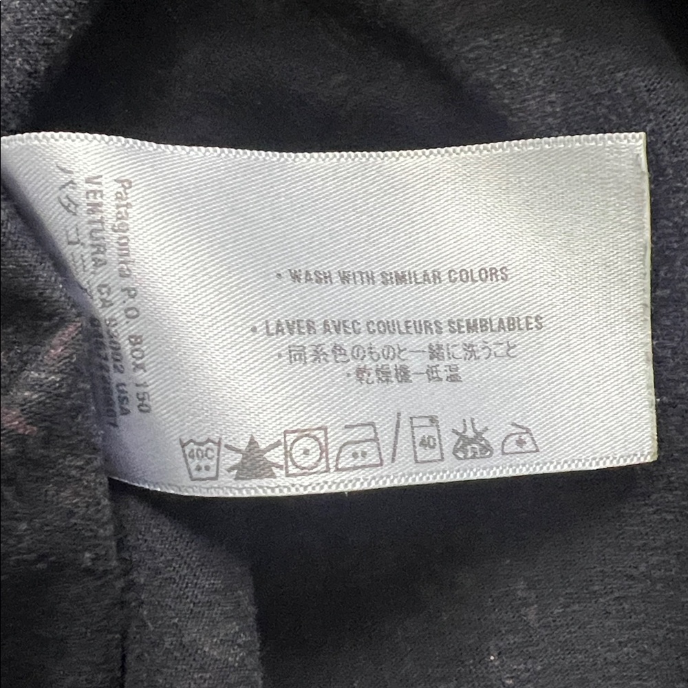 Patagonia Women’s 3/4 Sleeve Black Floral Print Knot Front - M - Picture 10 of 10